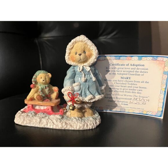 Vintage Cherished Teddies (1993) "Mary, a special friend warms the season" colle - Picture 4 of 8